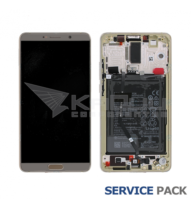 Pantalla Lcd Huawei Mate 10 ALP-L09 Marco Marrón con Batería 02351PNS Service Pack