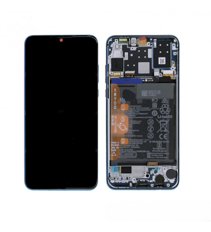 Pantalla Lcd Huawei P30 Lite 2019 MAR-LX1A 48Mpx Marco Blanco con BaterÍa 02352RQC Service Pack