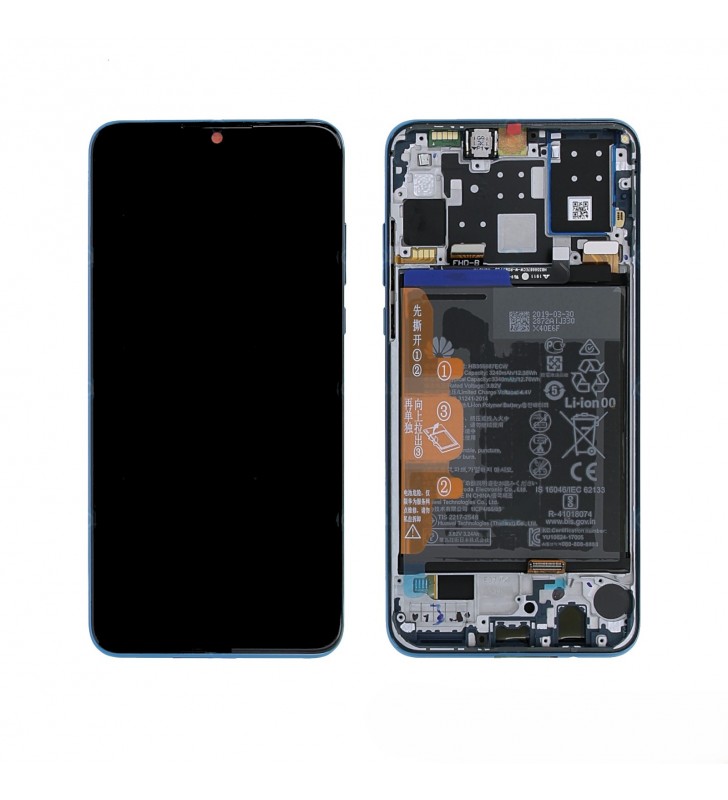 Pantalla Lcd Huawei P30 Lite 2019 MAR-LX1A 48Mpx Marco Azul con Batería 02352RQA Service Pack