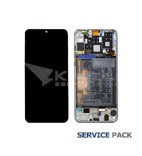 Pantalla Lcd Huawei P30 Lite MAR-LX1B MAR-L21BX New Edition 48mpx Marco Blanco Perla con Batería 02353FQB Service Pack