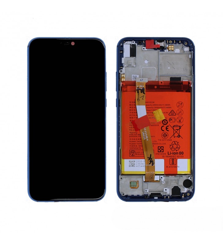 Pantalla Lcd Huawei P20 Lite ANE-TL00 ANE-LX1 Marco Azul con Batería 02351XUA Service Pack