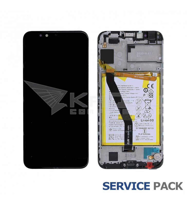 Pantalla Lcd Huawei Y6 2018 ATU-LX3 ATU-L11 Marco Negro con Batería 02351WLJ Service Pack
