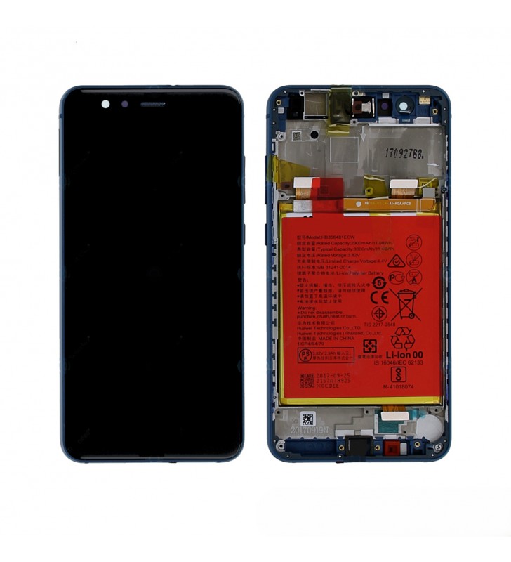 Pantalla Lcd Huawei P10 Lite WAS-L03T Marco Azul con Batería 02351FSL Service Pack