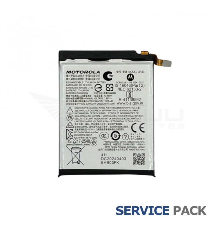 Batería Principal QR30 Motorola Razr 50 Ultra XT2451 SB18E07971 Service Pack