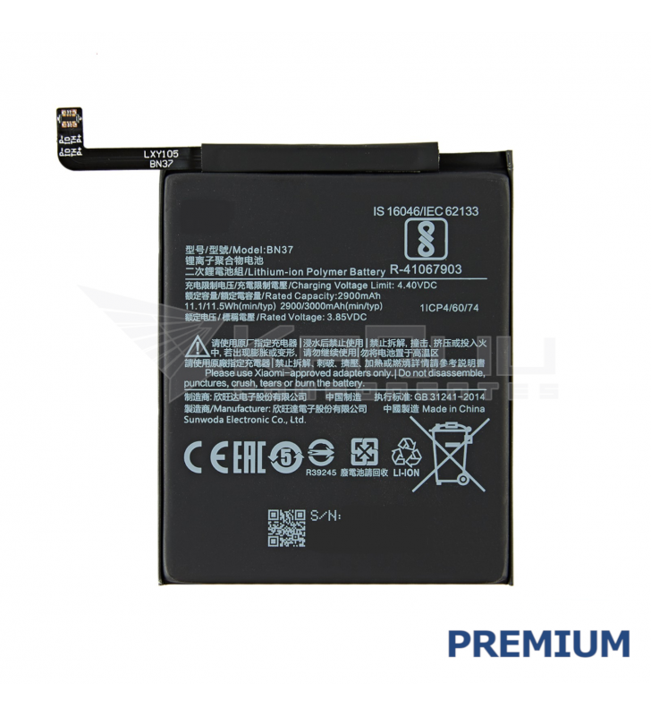 Batería BN37 para Xiaomi Redmi 6 M1804C3DG / Redmi 6A M1804C3CG Premium