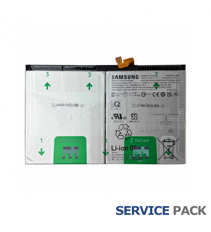 Batería EB-BX828ABE Samsung Galaxy Tab S10+ X820 X828 GH82-35927A 10090maH Service Pack