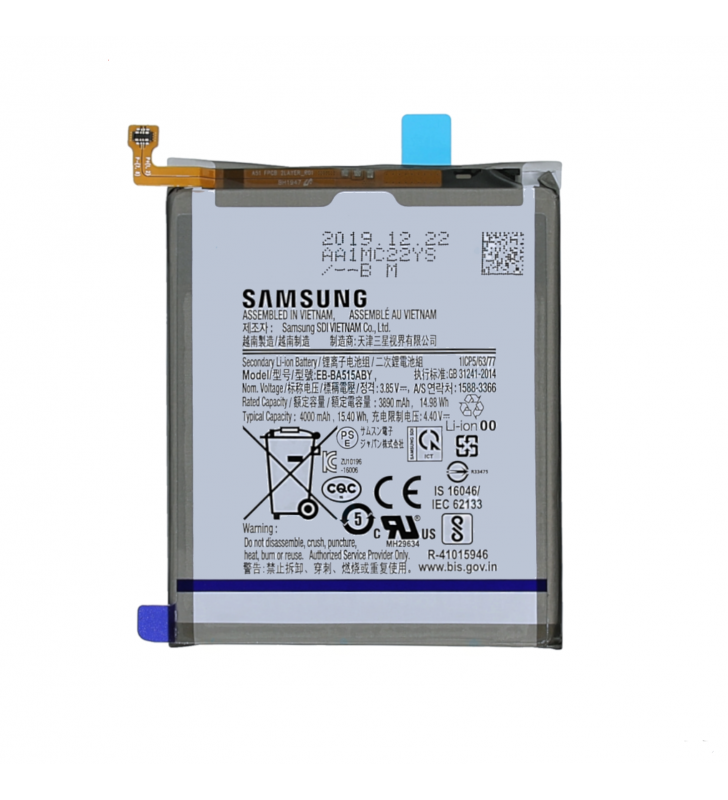Bateria EB-BA515ABY para Samsung Galaxy A51 A515F GH82-21668A Service Pack