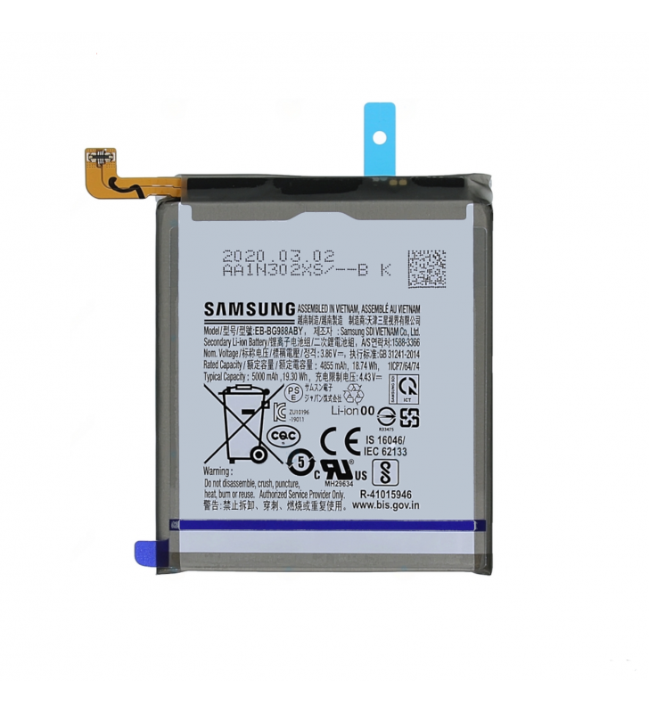 Batería EB-BG988ABY para Samsung Galaxy S20 Ultra G988F GH82-22272A Service Pack