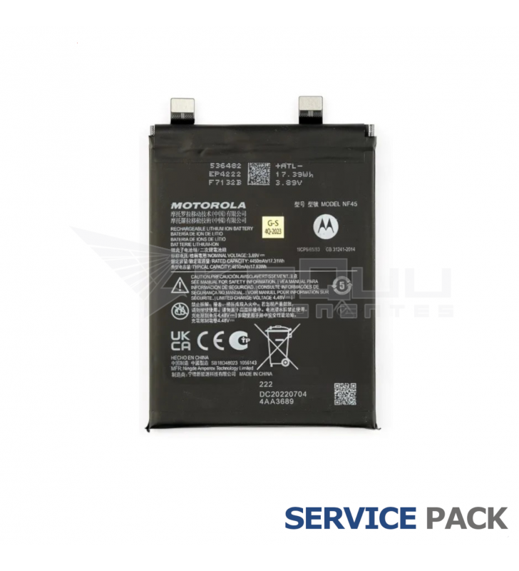 Batería NF45 4610mAh Motorola Edge 30 Ultra XT2241 SB18D62340 Service Pack