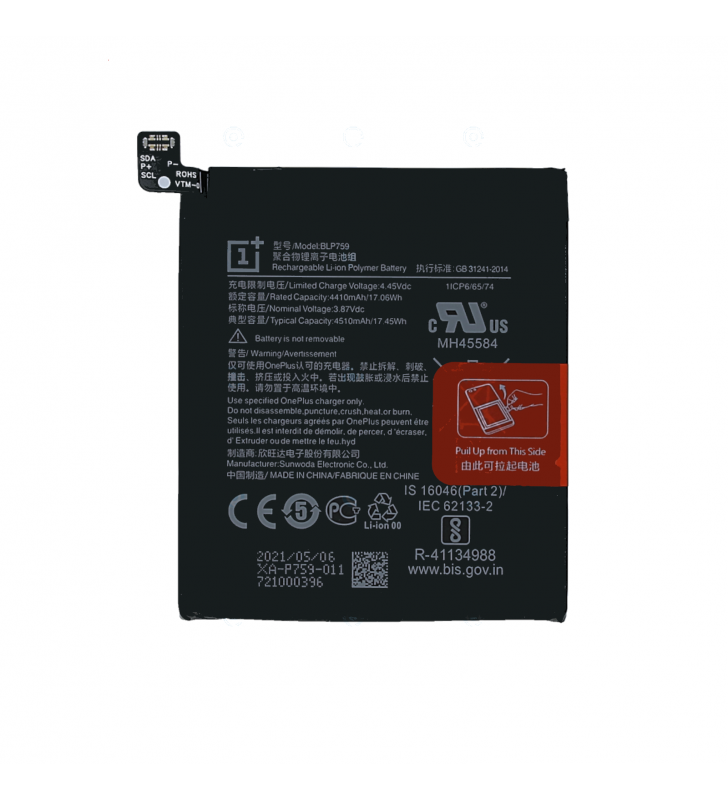 Batería BLP759 Oneplus 8 Pro IN2020 1031100013 Service Pack