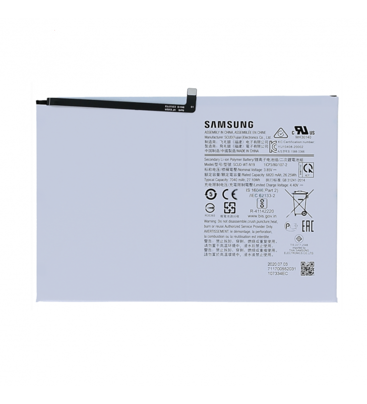 Batería Samsung Galaxy Tab A7 10.4 T500 T505 SCUD-WT-N19 7040mAh GH81-19691A Service Pack