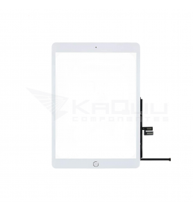 Cristal Táctil Digitalizador con Botón Plata Ipad 7ª Gen 2019 A2197, 8ª Gen 2020 A2270 / 9ª GEN A2602 A2604 Blanco