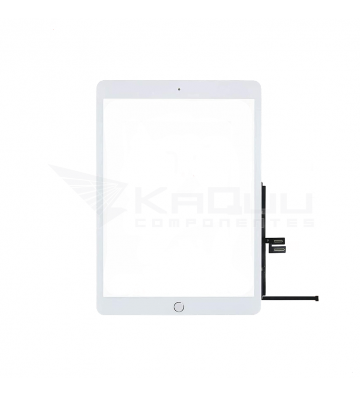 Cristal Táctil Digitalizador con Botón Plata Ipad 7ª Gen 2019 A2197, 8ª Gen 2020 A2270 / 9ª GEN A2602 A2604 Blanco