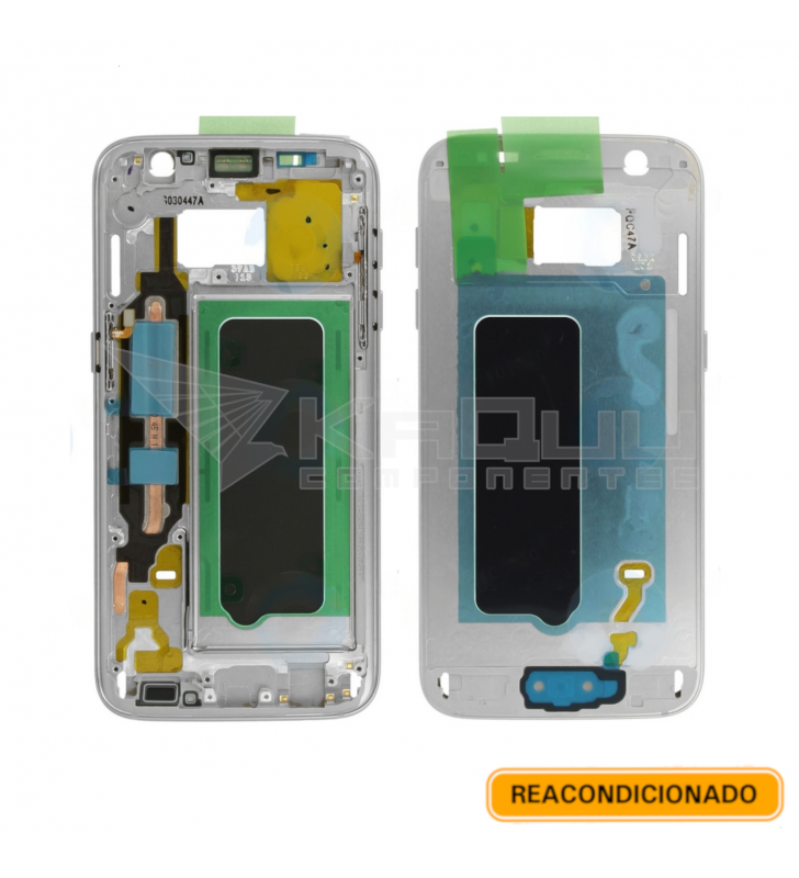 Chasis o Marco Lcd Samsung Galaxy S7 G930F Plata Usado