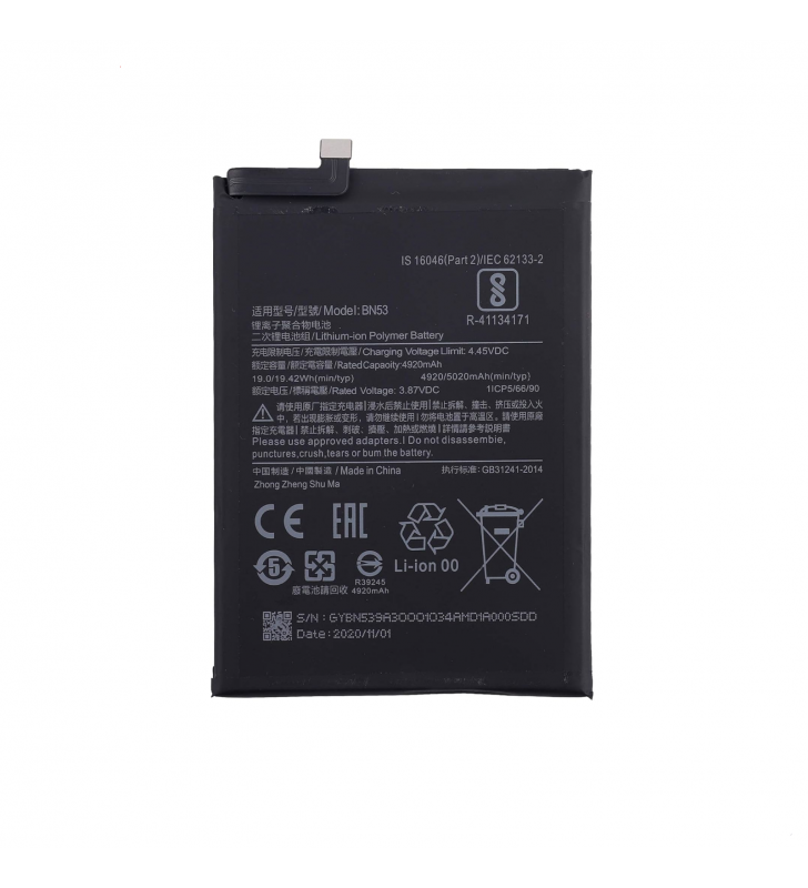 Batería BN53 para Xiaomi Redmi Note 9 Pro M2003J6B2G, Redmi Note 10 Pro M2101K6G Premium