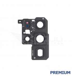 Embellecedor Cristal Cámara Lente para Samsung Galaxy S22 Ultra S908B Negro Premium