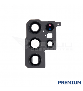 Embellecedor Cristal Cámara Lente para Samsung Galaxy S22 Ultra S908B Negro Premium