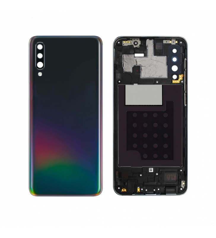 Tapa Bateria Back Cover para Samsung Galaxy A50 A505F Negro Service Pack Usado