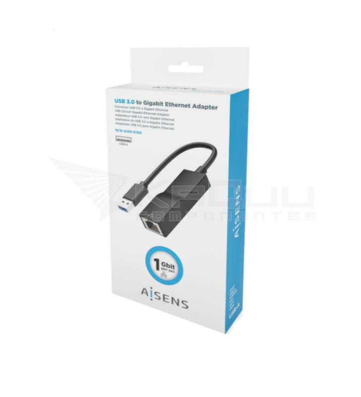 Adaptador USB 3.0 RJ45 Aisens A106-0766 1000Mbps