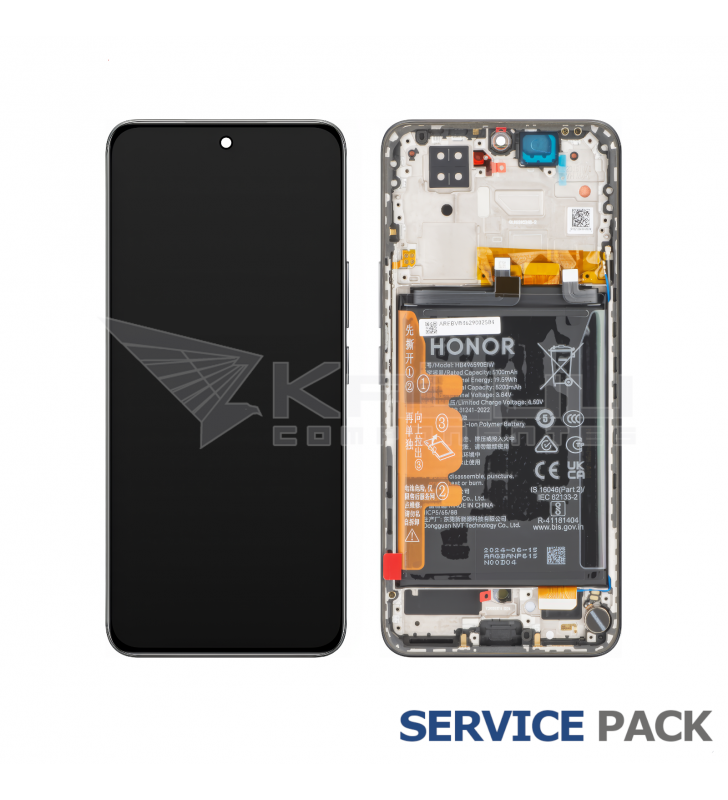 Pantalla Lcd Honor 200 ELI-AN00 Marco Negro con Batería 0235AKHV Service Pack