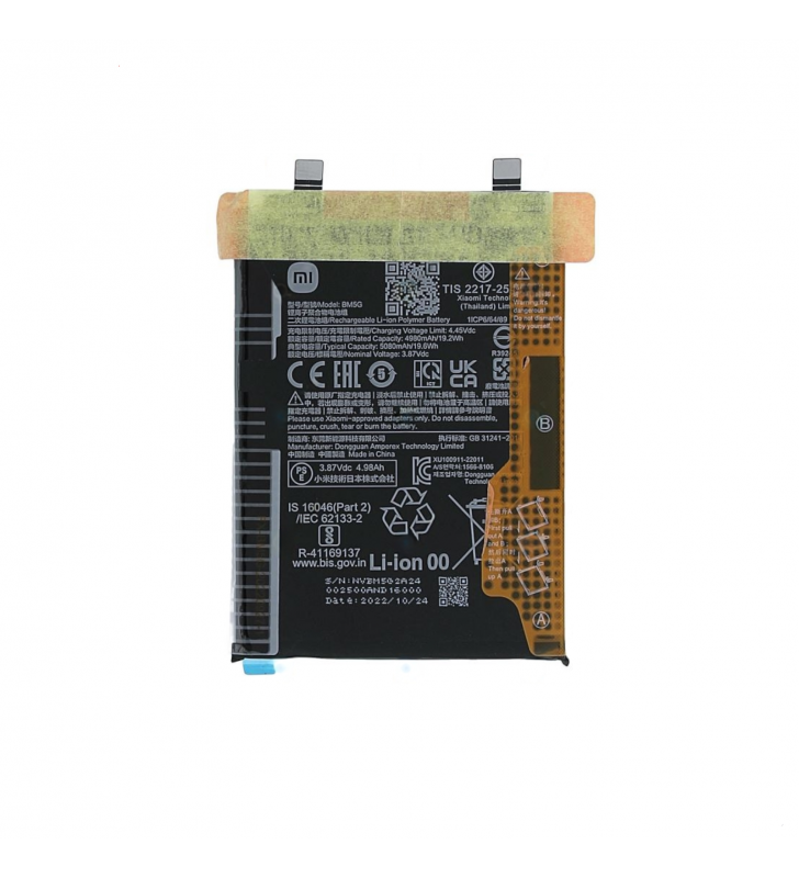 Batería BM5G Xiaomi Poco X4 GT 5G 22041216G 46020000BQ1G Service Pack