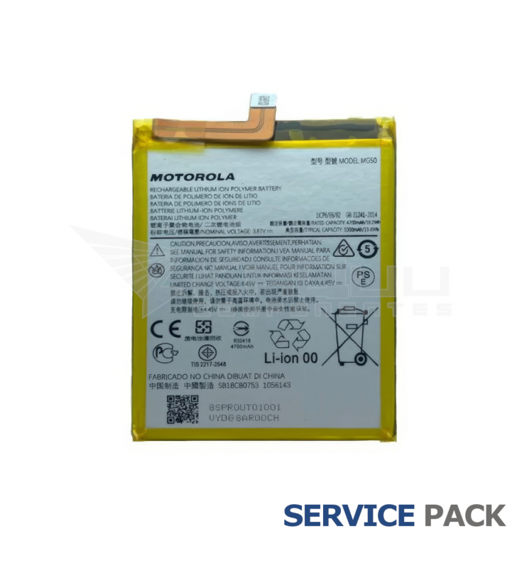 Batería MG50 5000mAh Motorola Moto G9 Plus XT2087 SB18C80753 Service Pack