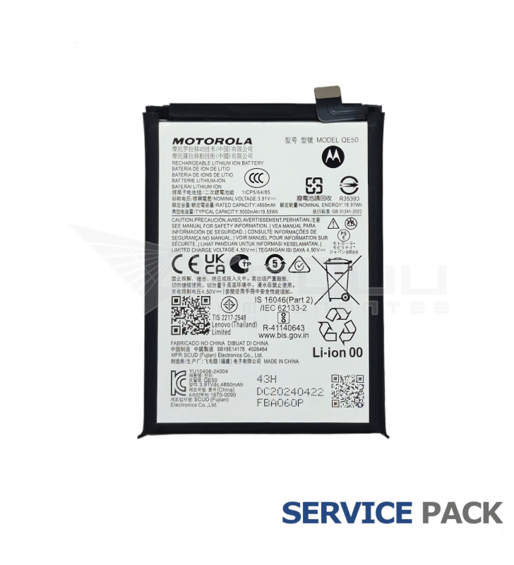 Batería QE50 5000mAh Motorola Moto G85 XT2427-3 SB18E14178 SB18E14179  Service Pack