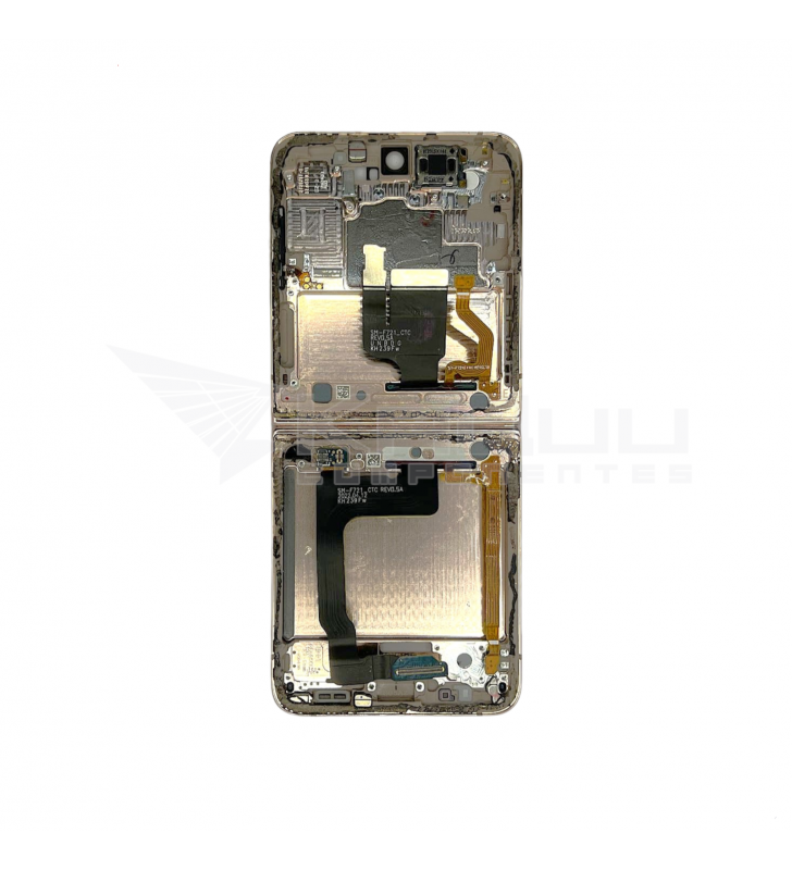 Chasis Marco Intermedio Lcd para Samsung Galaxy Z Flip4 F721B Dorado Usado
