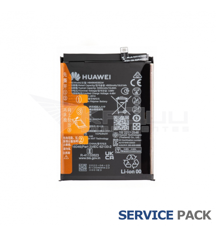 Batería 5000mAh HB496493EGW Huawei Nova Y90 CTR-LX2 02355AVL Service Pack