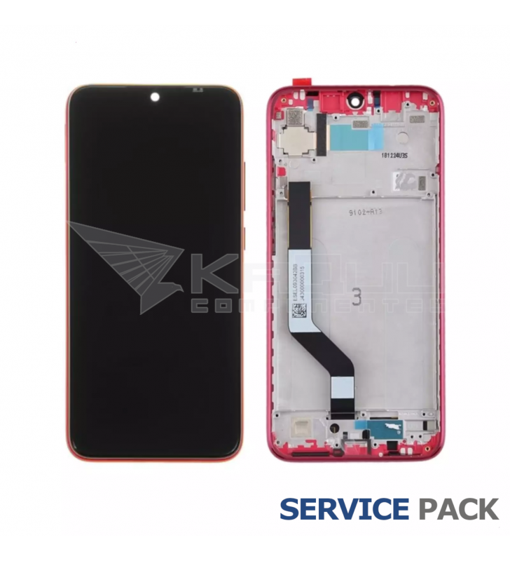 Pantalla Lcd Xiaomi Redmi Note 7 M1901F7G, Note 7 Pro M190147S Marco Rojo 5609100030C7 560910008033 Service Pack