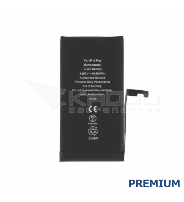 Batería 4383mAh para iPhone 15 Plus A3094 Premium