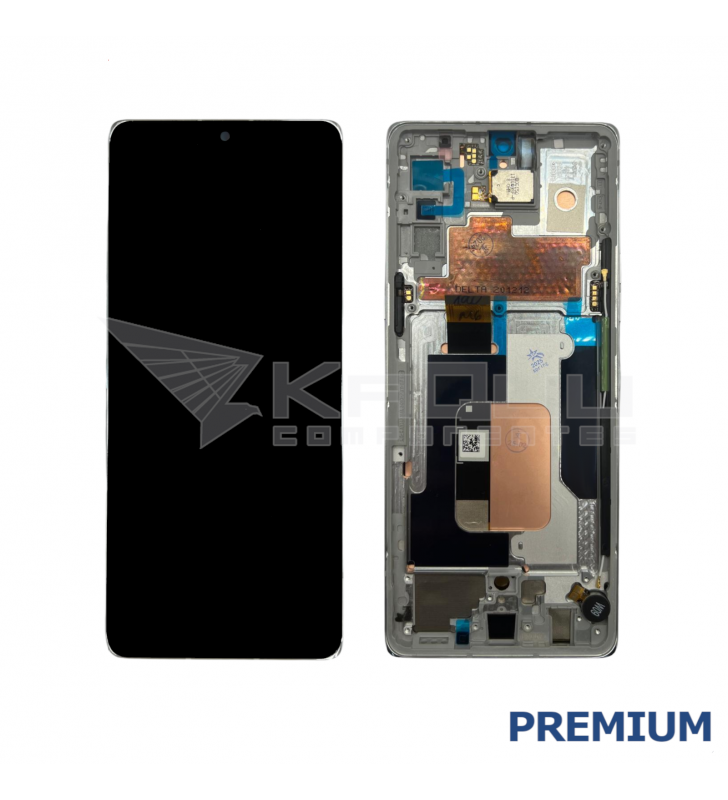 Pantalla Lcd para LG Velvet 4G G910N Marco Plata Premium