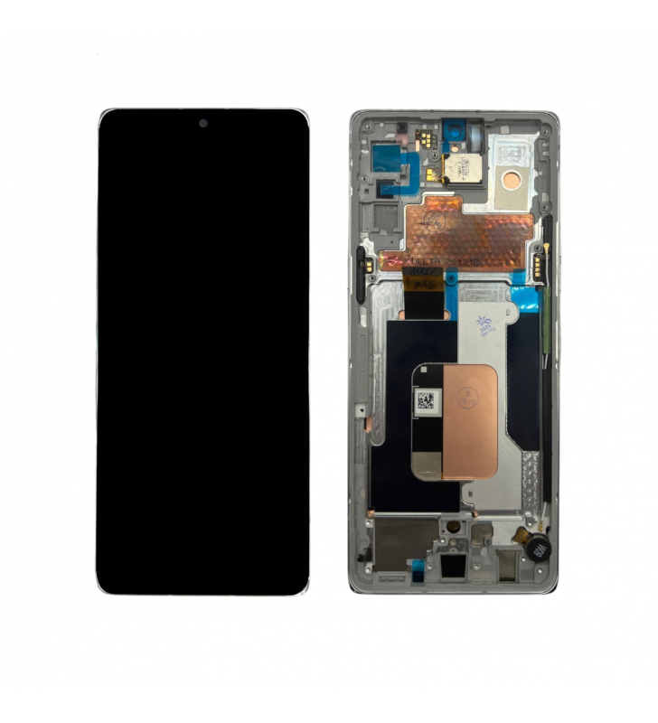 Pantalla Lcd para LG Velvet 4G G910N Marco Plata Premium