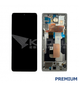 Pantalla Lcd para LG Velvet 4G G910N Marco Plata Premium