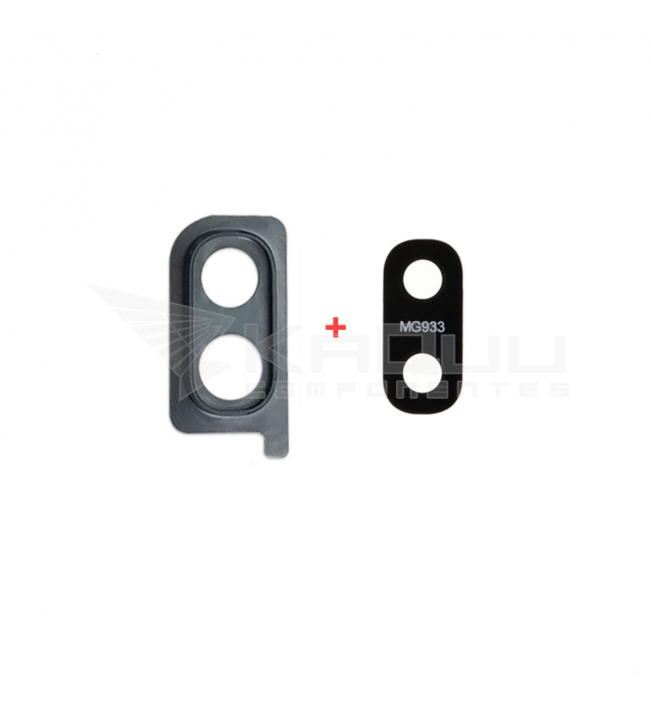 Embellecedor Cristal Cámara Lente para Samsung Galaxy A40 A405F Negro