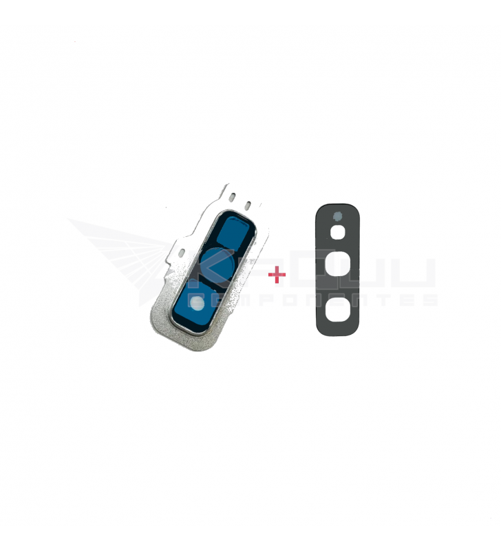 Embellecedor Cristal Cámara Lente para Samsung Galaxy S10E G970F Plata