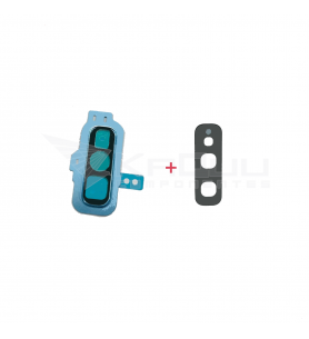 Embellecedor Cristal Cámara Lente para Samsung Galaxy S10E G970F Azul
