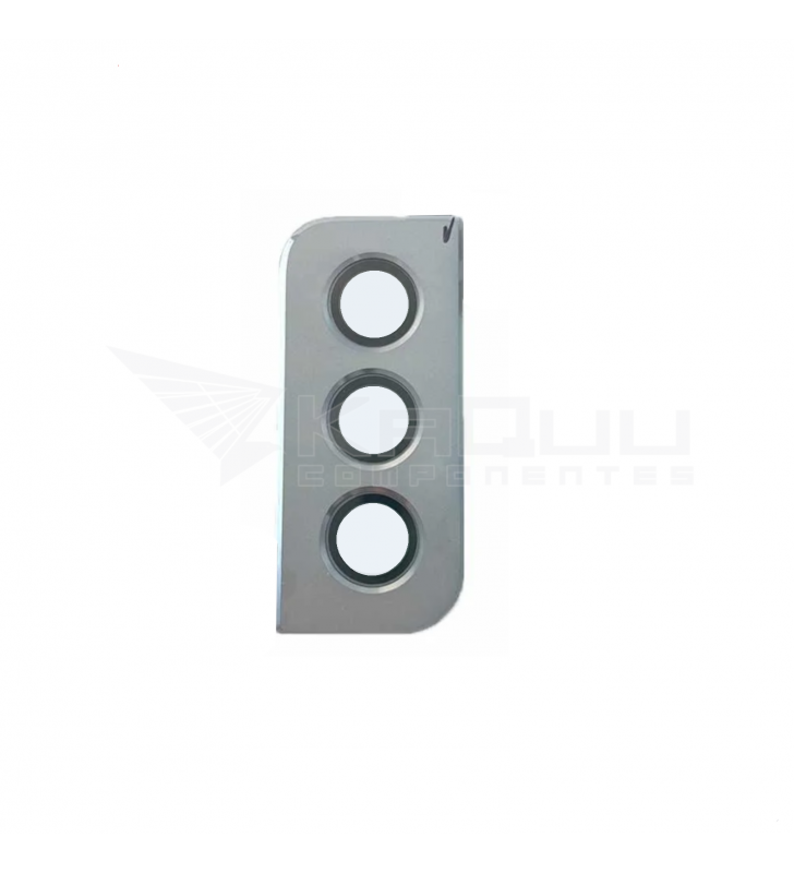 Embellecedor con Cristal Cámara Lente para Samsung Galaxy S21 Plus 5G G996B Plata