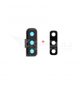 Embellecedor cristal cámara lente para Samsung Galaxy A7 2018 A750F NEGRO
