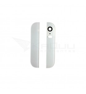 Set 2 Piezas Embellecedor Superior E Inferior Blanco para Iphone SE/5S