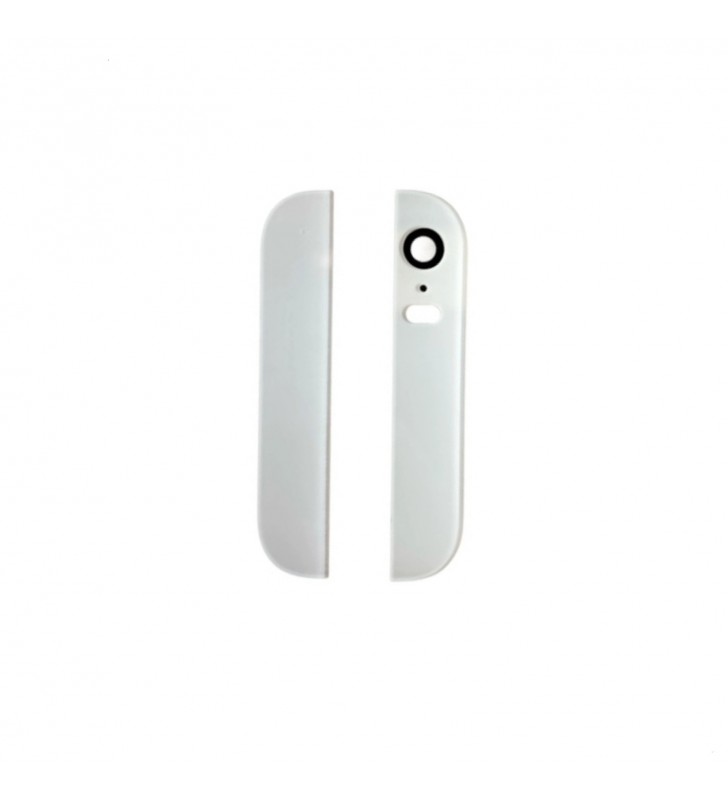 Set 2 Piezas Embellecedor Superior E Inferior Blanco para Iphone SE/5S