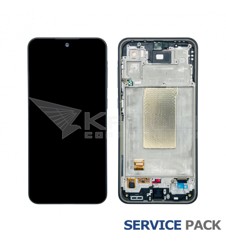 Pantalla Lcd Samsung Galaxy A36 5G A366B Marco Negro GH82-36841A Service Pack