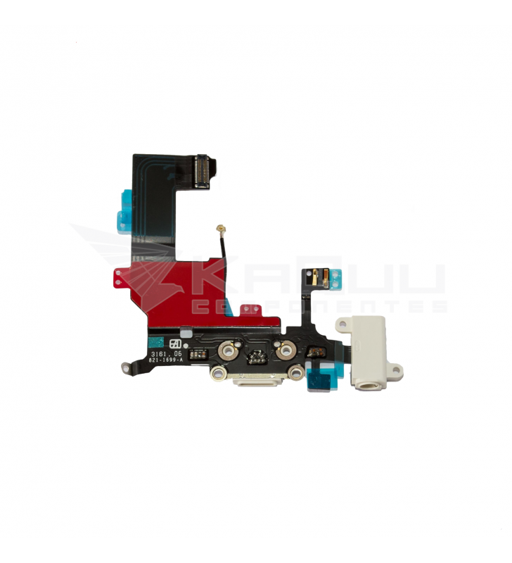 Flex Conector Carga para Iphone 5 A1428 A1429 Blanco