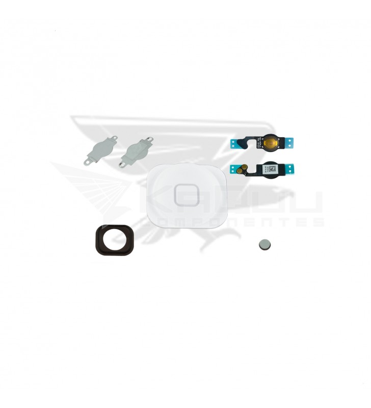 Boton Home / Flex / Chapa Metal / Membrana / Espaciador para Iphone 5 / 5G Blanco