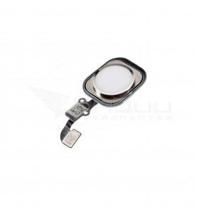 Flex Botón Home para Iphone 6 A1549 / Iphone 6 Plus A1522 Blanco Plata
