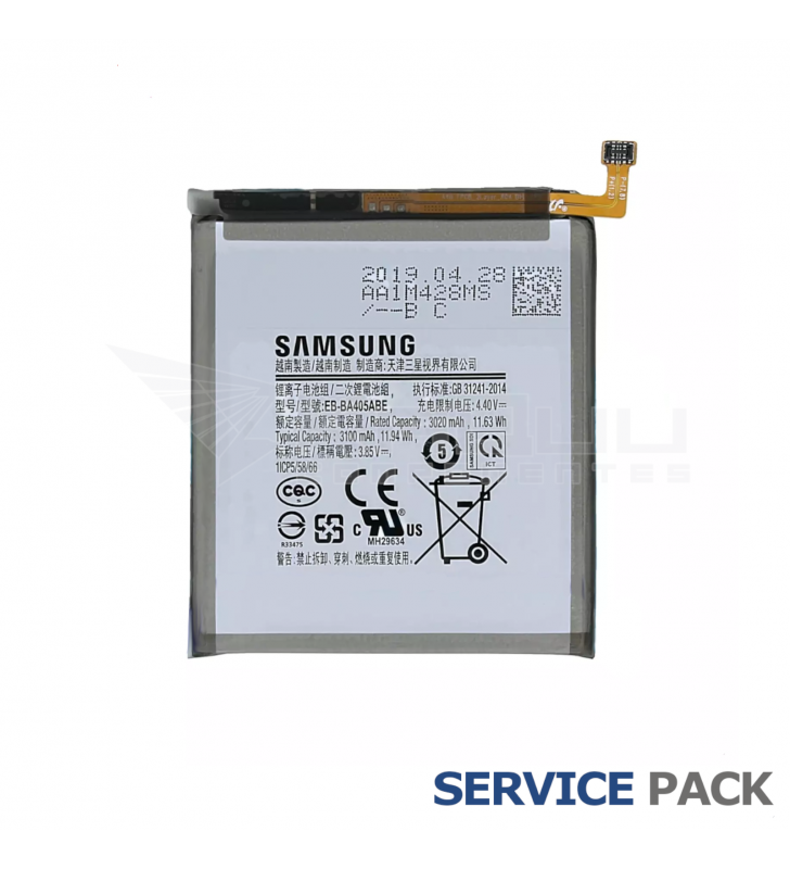 Batería EB-BA405ABE EB-BA405ABU Samsung Galaxy A40 A405F GH82-19582A Service Pack Usado