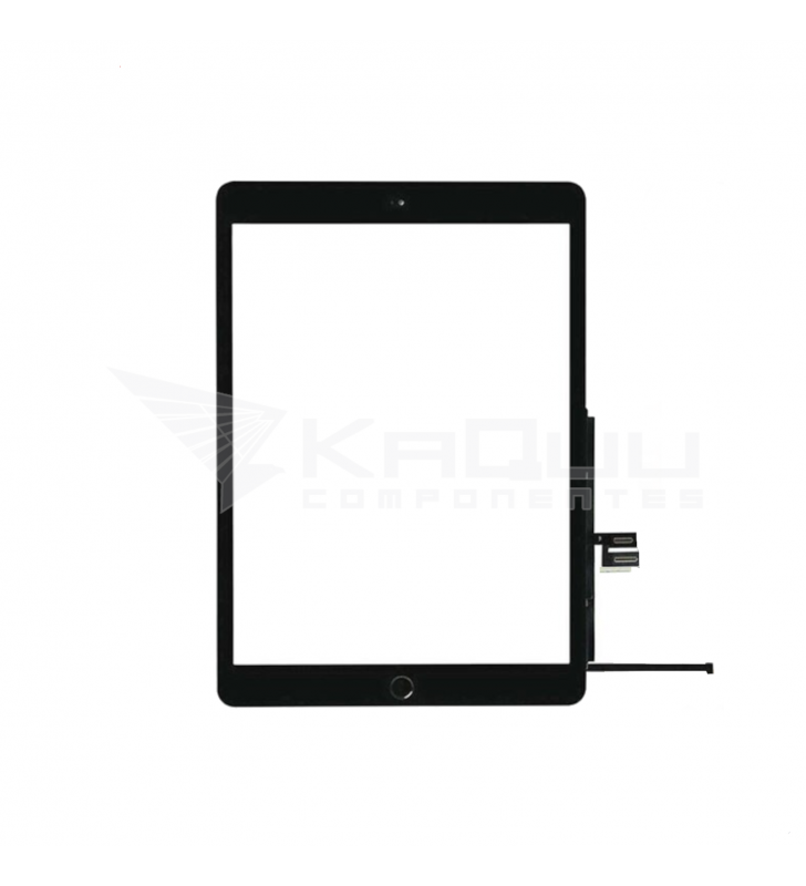 Cristal Táctil Digitalizador con Botón Negro Ipad 7ª Gen 2019 A2197, 8ª Gen 2020 A2270 / 9ª GEN A2602 A2604 Negro