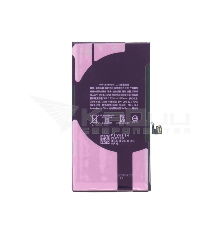 Batería 2815mAh para Iphone 12 A2172, 12 Pro A2341 Premium (Sin Mensaje)