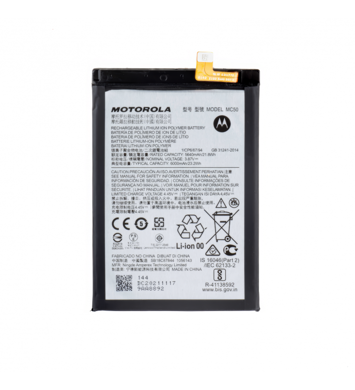 Batería MC50 6000mAh Motorola Moto G9 Power XT2091 SB18C87844 Service Pack
