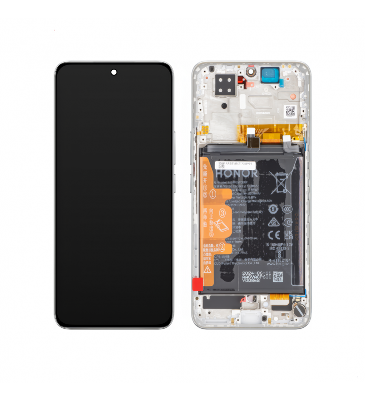 Pantalla Lcd Honor 200 ELI-AN00 Marco Blanco con Batería 0235ALRK Service Pack